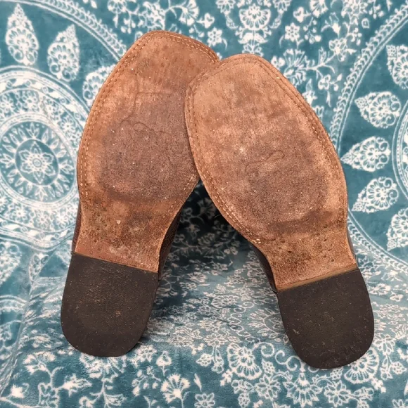 Macie Bean Brown and Black Checkered Cowgirl Boots - Picture 6 of 9